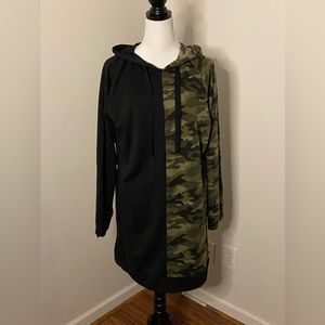 New with tags No Boundaries size XL (15-17) Camo Hoodie Sweater Dress